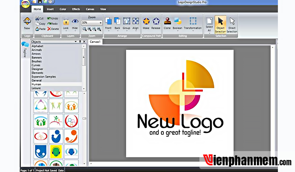 Logo Design Studio sở hữu kho biểu tượng và hình ảnh đa dạng