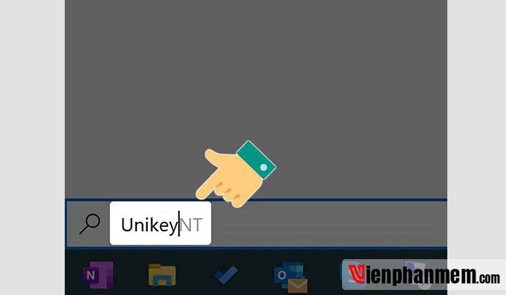 Tìm kiếm phần mềm Unikey bằng công cụ tìm kiếm của Windows
