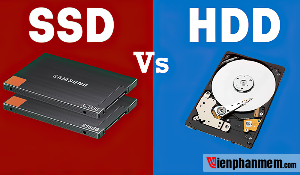 Ổ cứng hiện nay thường được chia làm hai loại là ổ cứng thể rắn SSD và ổ đĩa cứng HDD