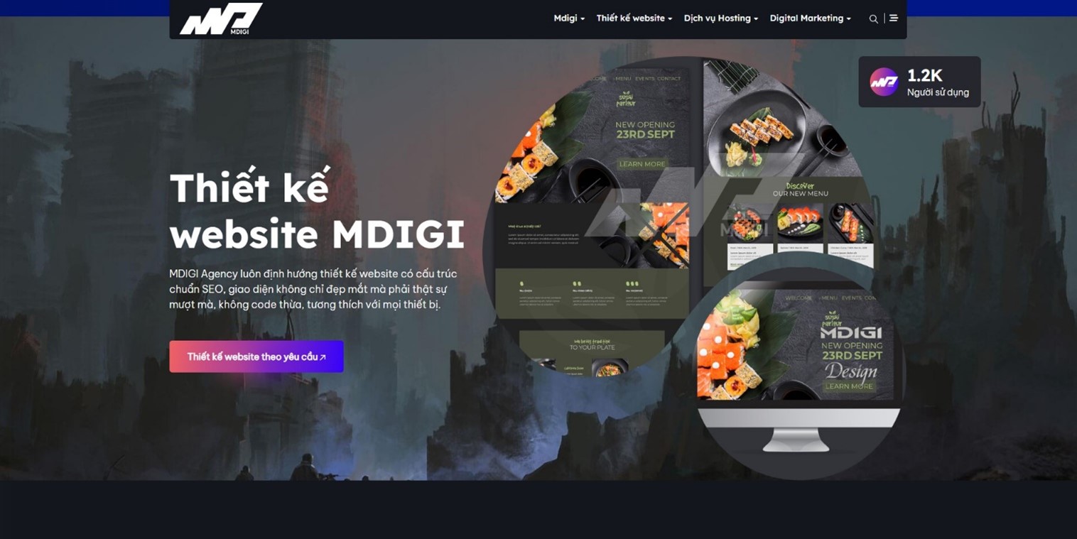 Dịch vụ thiết kế website bán hàng chuyên nghiệp tại MDIGI