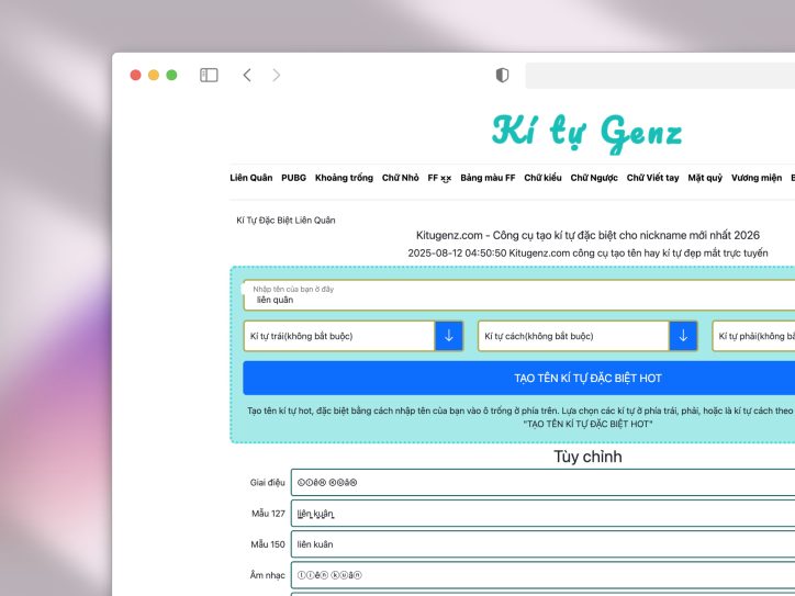 Top #20 Tên Kí Tự Game Đẹp, Lạ Mắt Trong Năm 2026