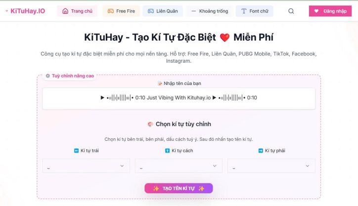 Hướng dẫn cách tạo bio bằng kí tự hay với Kituhay