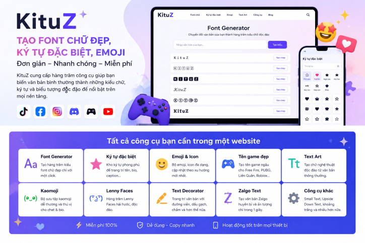 Kí tự Z Hỗ trợ tốt cho game thủ và người dùng mạng xã hội