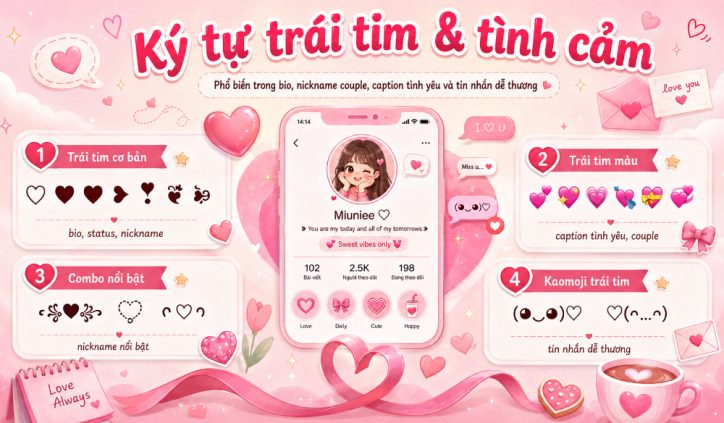 Ký tự trái tim & tình cảm