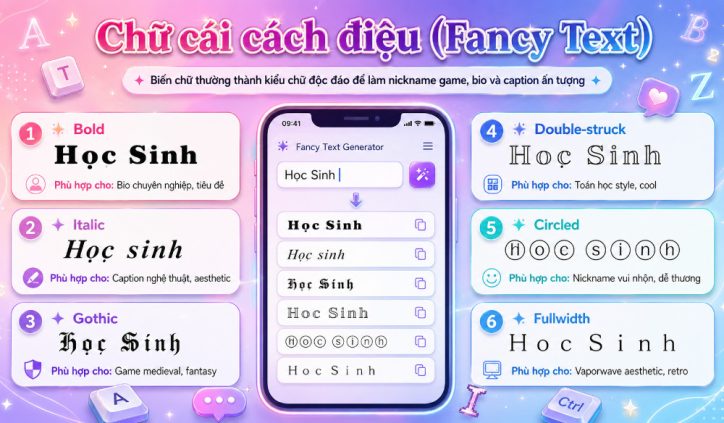 Chữ cái cách điệu (Fancy Text)