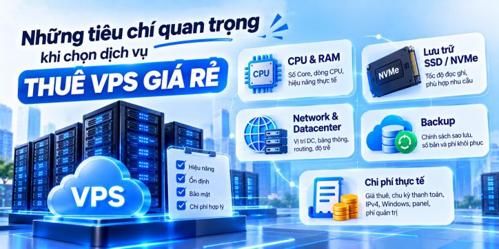 Những tiêu chí quan trọng khi chọn dịch vụ thuê VPS giá rẻ